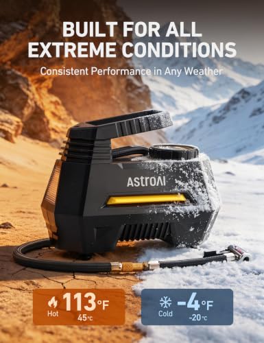AIRUN H Tire Inflator Portable Air Compressor (Large / Yellow)