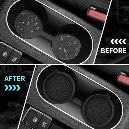 Car Coasters 4 Pack (4 Pack-black)