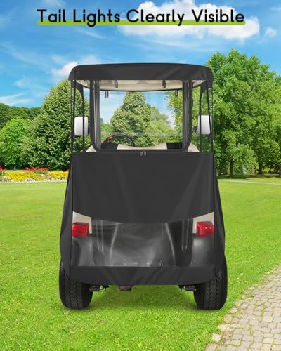 2 Passenger Golf Cart Enclosure for Club Car Precedent Tempo Onward (New for Precedent Tempo Onward 2 Passenger / Black)