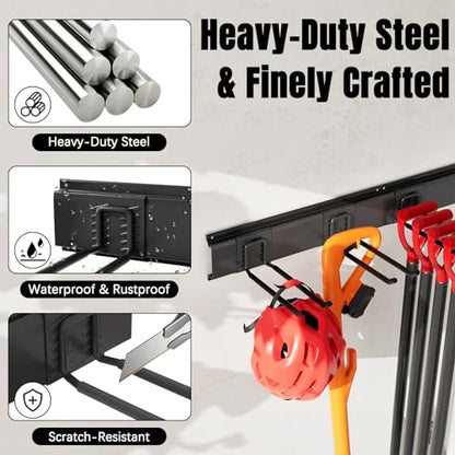 Garage Garden Tool Organizer Wall Mount (64 Inches - 4PC)