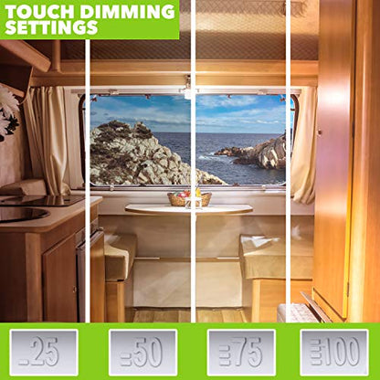 5 Pack RV LED Ceiling Double Dome Light Fixture with Built in Dimmer Interior Lighting for Car