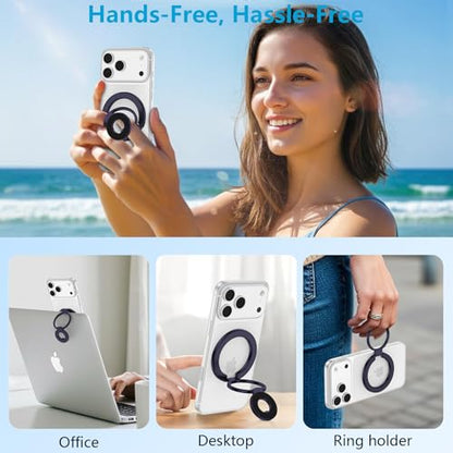 Magnetic Phone Grip MagSafe Phone Ring Stand for Google Pixel 11 10 Pro XL (purple)