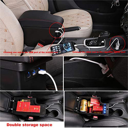 Car Armrest Box for Mazda CX (Black with Red thread)