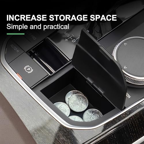for BMW 1 2 3 4 Series X3 X4 F40 F44 G20 G21 G22 G23 G24 G26 G01 G02 M4 G82 M3 G80 i4 i3 LHD Modification Car Center Console Gear Shift Lever Storage Box ABS Organizer Interior Accessories