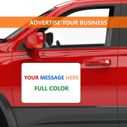 4 Pack Blank Car Door Magnet Sticker (18x12 inch White (4 PACK) / White)