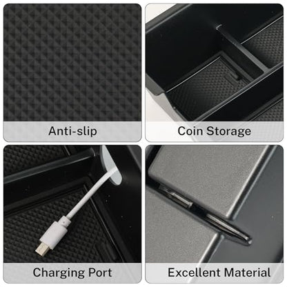 Armrest Center Console Storage Box for Toyota Land Cruiser Prado J120 2004 (GX470 2004-2009)