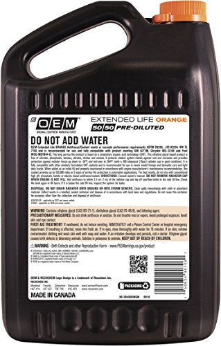 Recochem American Vehicles Premium Antifreeze 50 (50/50 pre-mix / Orange)