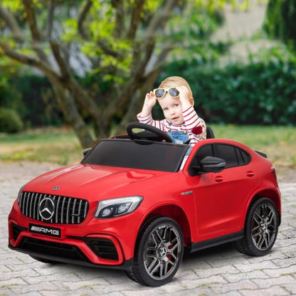 12V Toddler Ride On Car Mercedes Benz AMG GLC63S Coupe 2 Speed Red (Red)