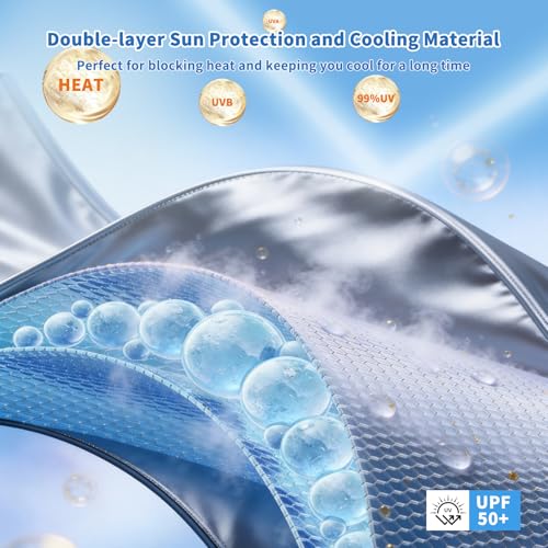 2026 Upgraded Car Windshield Sun Shade Umbrella Foldable Sunshade UV Block (L)