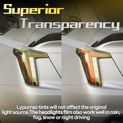 16 x 60 Inches Headlight Taillight Car Tint Vinyl Film (Ammo Yellow / 16in x 60in)