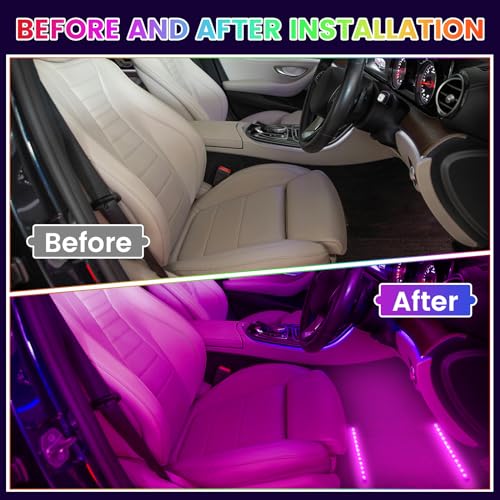 Pink LED Strip Lights 2in1 Light Ambient Light Strip Flexible Color for TV (Purple)