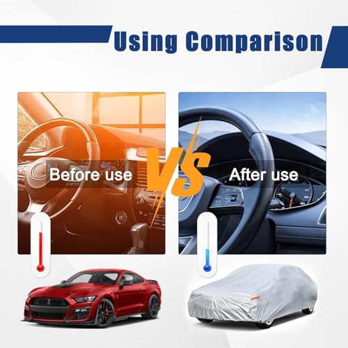 6 Layers Waterproof Car Cover for Ford Mustang (LM-Silver / 28. Custom Fit Ford Mustang)