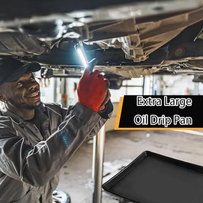 3Pcs Auto Oil Drip Pan Extra Large Oil Drip Pan for Under Car (3PCS)
