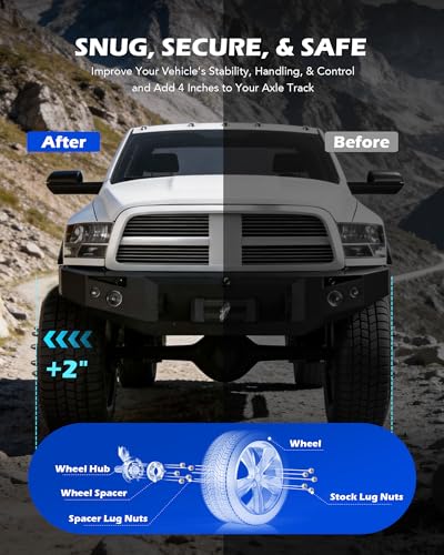 OMT 4x4 Wheel Spacers with 59.3mm Center Hub Bore (4x4" / Black)