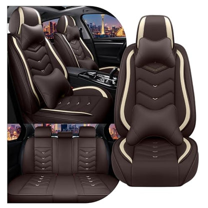 Car Seat Covers for Chrysler Pacifica 2004 (Full Set with Pillow / Coffee color)