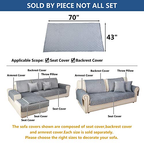 Couch Cover Sectional Couch Covers (43''x70''/Rectangular / Light Gray)