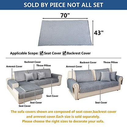 Couch Cover Sectional Couch Covers (43''x70''/Rectangular / Light Gray)