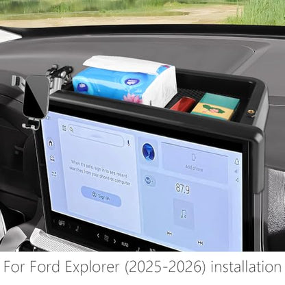 Car Phone Holder Center Console Organizer Tray for Ford Explorer 2025 2026 2027 [13.2 (for Ford Explorer 2025 2026 2027)