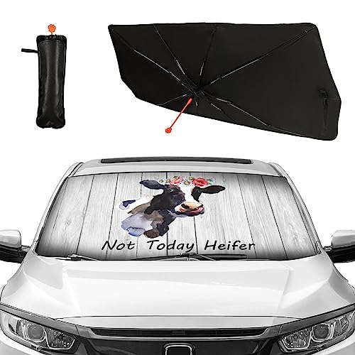 Funny Animals Car Windshield Sun Shade Umbrella (white 1)