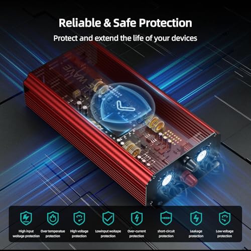 2000 Watt Inverter Pure Sine Wave12V DC to 110V