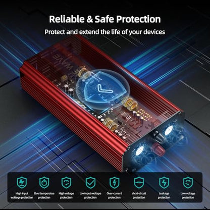 2000 Watt Inverter Pure Sine Wave12V DC to 110V