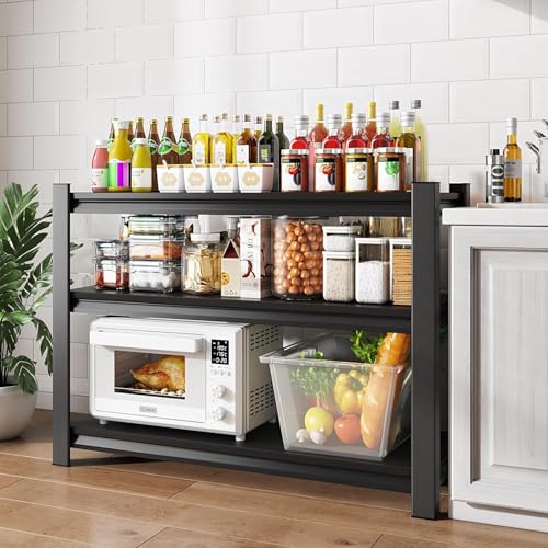 3 Tier Garage Shelving Heavy Duty (Black / 48" W x 18" D-3Tier)