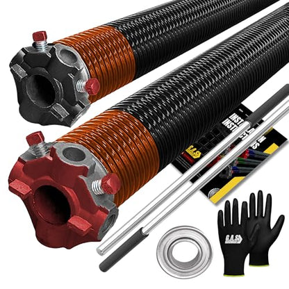 Garage Door Torsion Springs 273x2x35 Includes 1” Steel Bearing (273x2x35 / Pair)