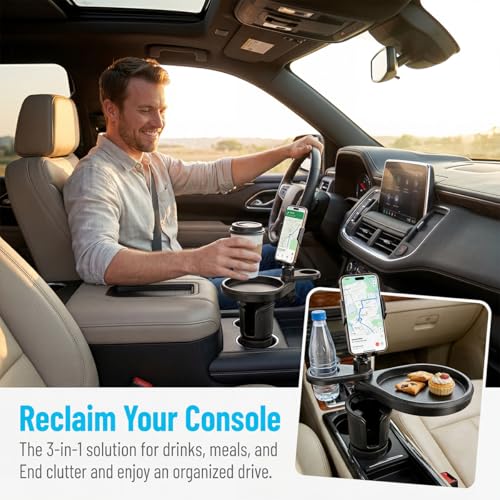 Car Cup Holder Tray (Gray)