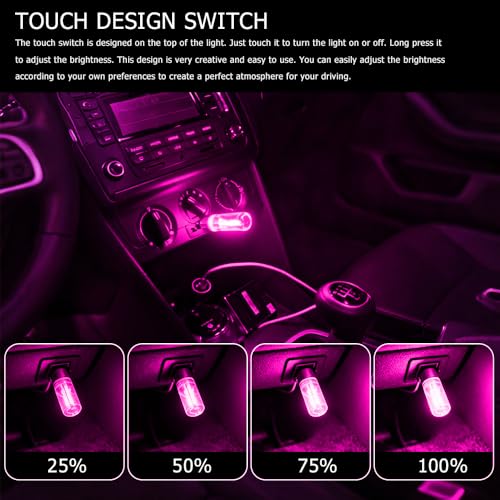 Car Plug in USB Lights (Pink)