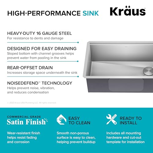 Stainless Steel 30 in Undermount Kitchen Sink KWU110 (Stainless Steel / 30 Inch / Sink)