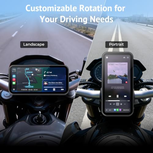 6.25" Wireless Motorcycle CarPlay Screen with Android Auto