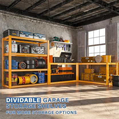 40" W Yellow Garage Shelving with Double (40" W X 19.7" D X 59.9" H)