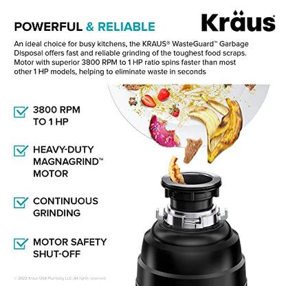 Kore Workstation 30 (Stainless Steel / 30 Inch / Sink and Garbage Disposal 1HP)