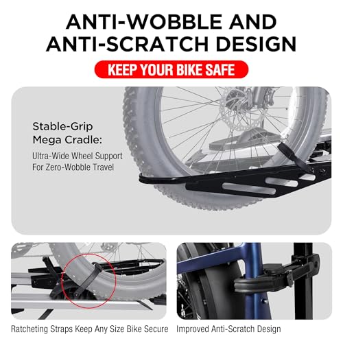 Foldable 2 Ebike Rack with Ramp (2-Ebike Rack+Foldable+Ramp+200LBS)