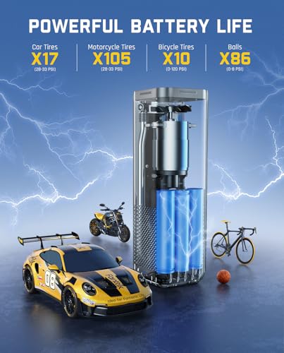 X8 APEX Tire Inflator Portable Air Compressor (Mechanical Gray)