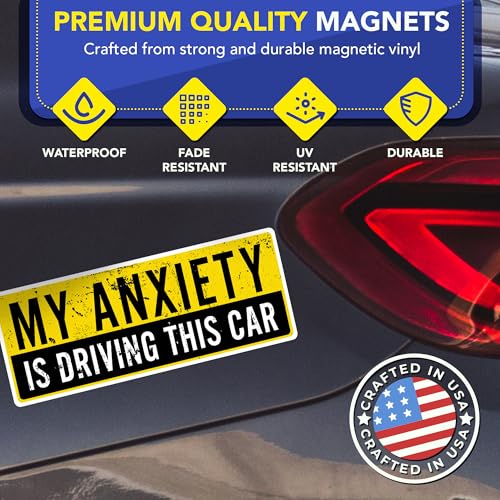 My Anxiety is Driving This Car Funny Car Magnet (My Anxiety is Driving This Car)
