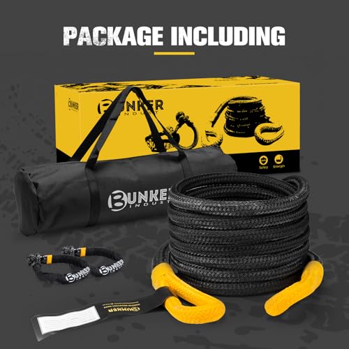 1.25"×30ft Kinetic Recovery Rope with 2 Soft Shackle Kit (1.25in×30ft)