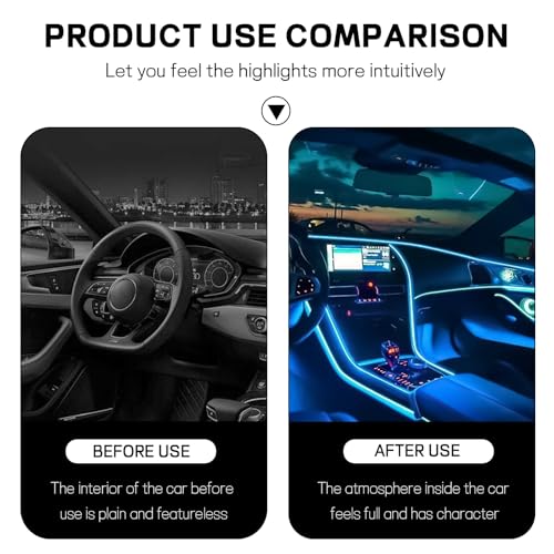 Car LED Strip Light (48 LED,Cigarette Lighter / ice blue)
