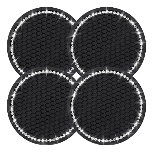 4PCS Bling Coasters (4 Count / Black)