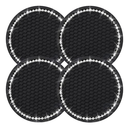 4PCS Bling Coasters (4 Count / Black)
