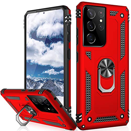 for Galaxy S21 Ultra Case (Galaxy S21 Ultra (Large 6.8") / Red)