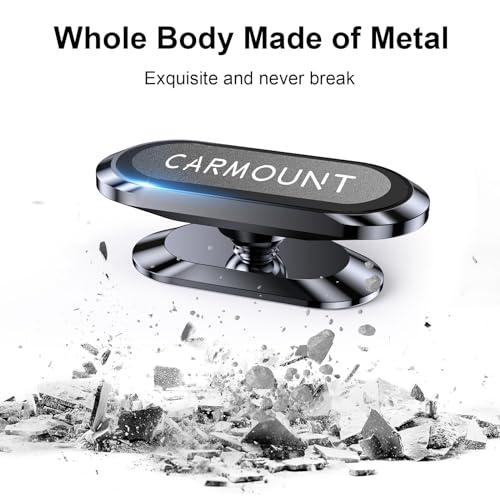 2 Pack】 Magnetic Phone Holder for Car【Super Magnets】Carmount 2.0 Magnetic phone Mount【360°Rotation】Universal Dashboard Cell Phone Holders for Your Car Phone Mount for Car Mount for iPhone & All Car
