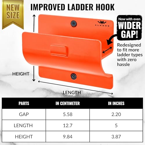 Orange Heavy Duty Ladder Hooks (Orange / Single Hook)