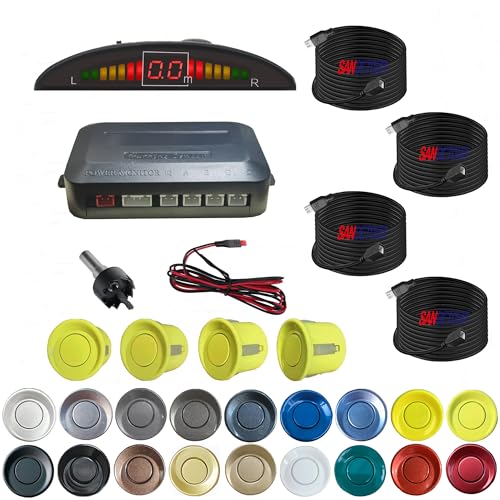 Parking Sensor Kit Backup Sensor Kit Reverse Sensor for Pickup & Extended Vehicles (Light Yellow)