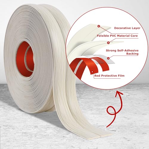 Wall Corner Protector Peel and Stick Corner Trim Molding (0.8 In x 40 Ft / Beige Wood)