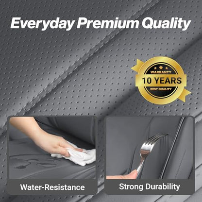 Premium Custom Fit Truck Car Seat Covers Full Set Seat Waterproof (X62 (See Vehicle Size Chart) / Full Set - Dark Gray)