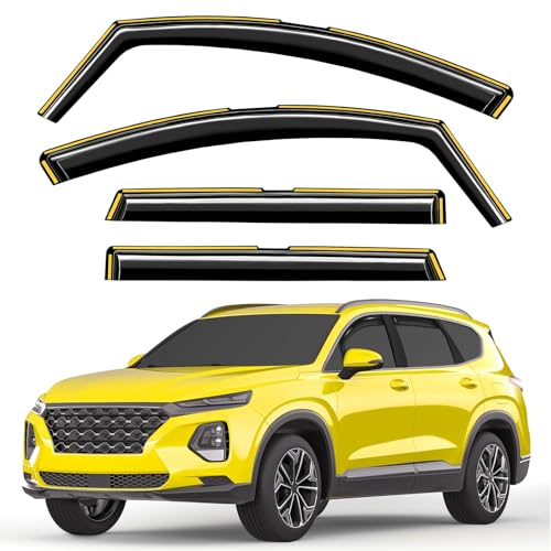 in Channel Window Visors Rain Guards for Hyundai Santa Fe 5 Seats 2019 (2019-2023 Hyundai Santa Fe (5 Seats))