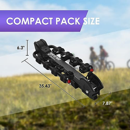 Hitch Mounted 4 (160 lbs 4-Bike Rack Over Arm Style)