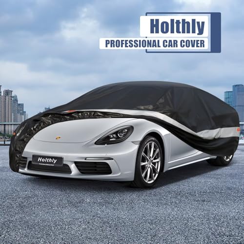 10 Layers Car Cover Custom Fit for Porsche 718 (Black Gray / Custom Fit for Porsche 718 Boxster Cayman)
