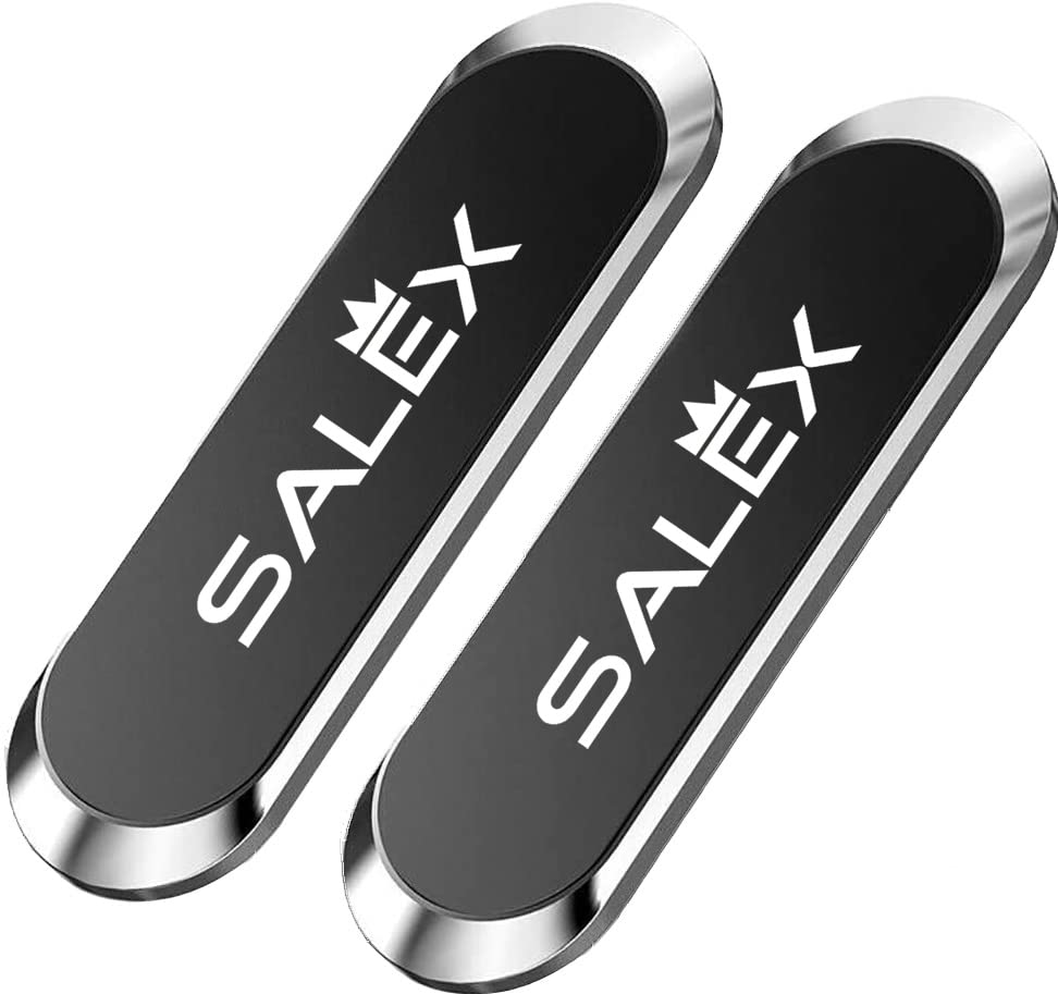 Flat Magnetic Phone Mount 2 Pack. Silver Cell Phone Holder for Car Dashboard (SILVER / 2 PACK)